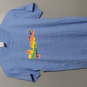 LOVE rainbow blue t-shirt